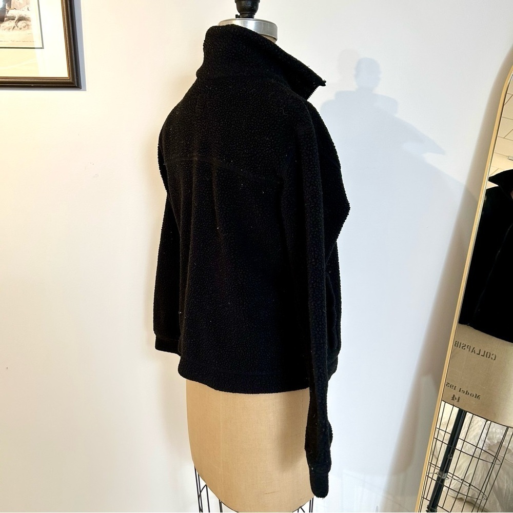 GAP Women’s Black Teddy Fleece Zip Up Jacket Sz S - Picture 4 of 13